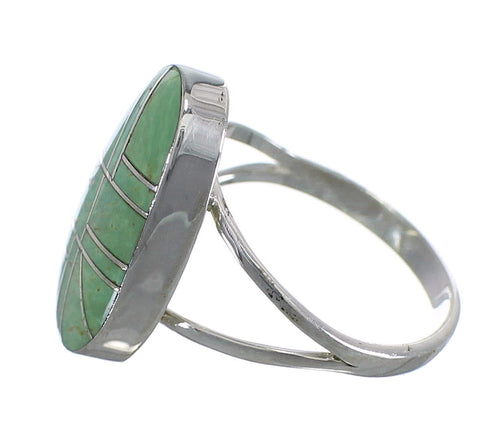 Turquoise Southwest Sterling Silver Ring Size 5 WX58830